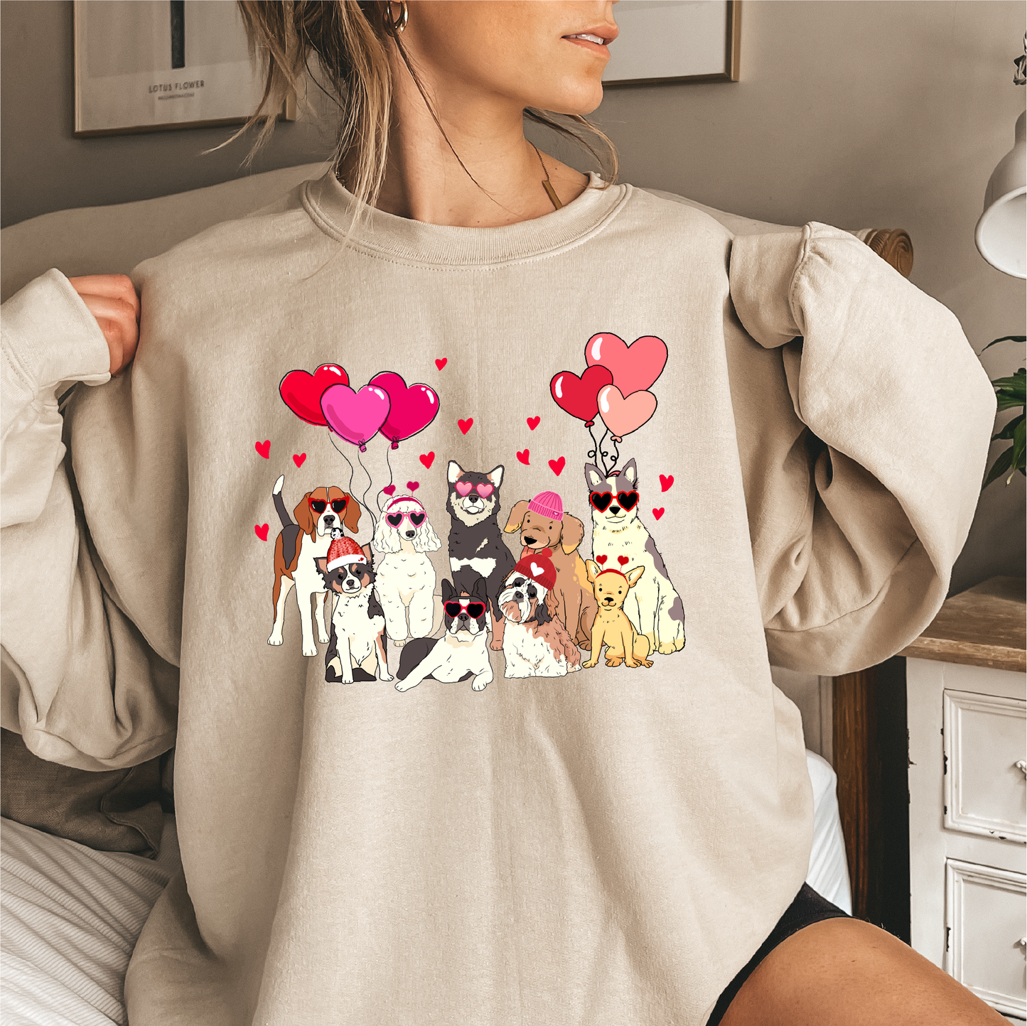 valentine dogs crewneck