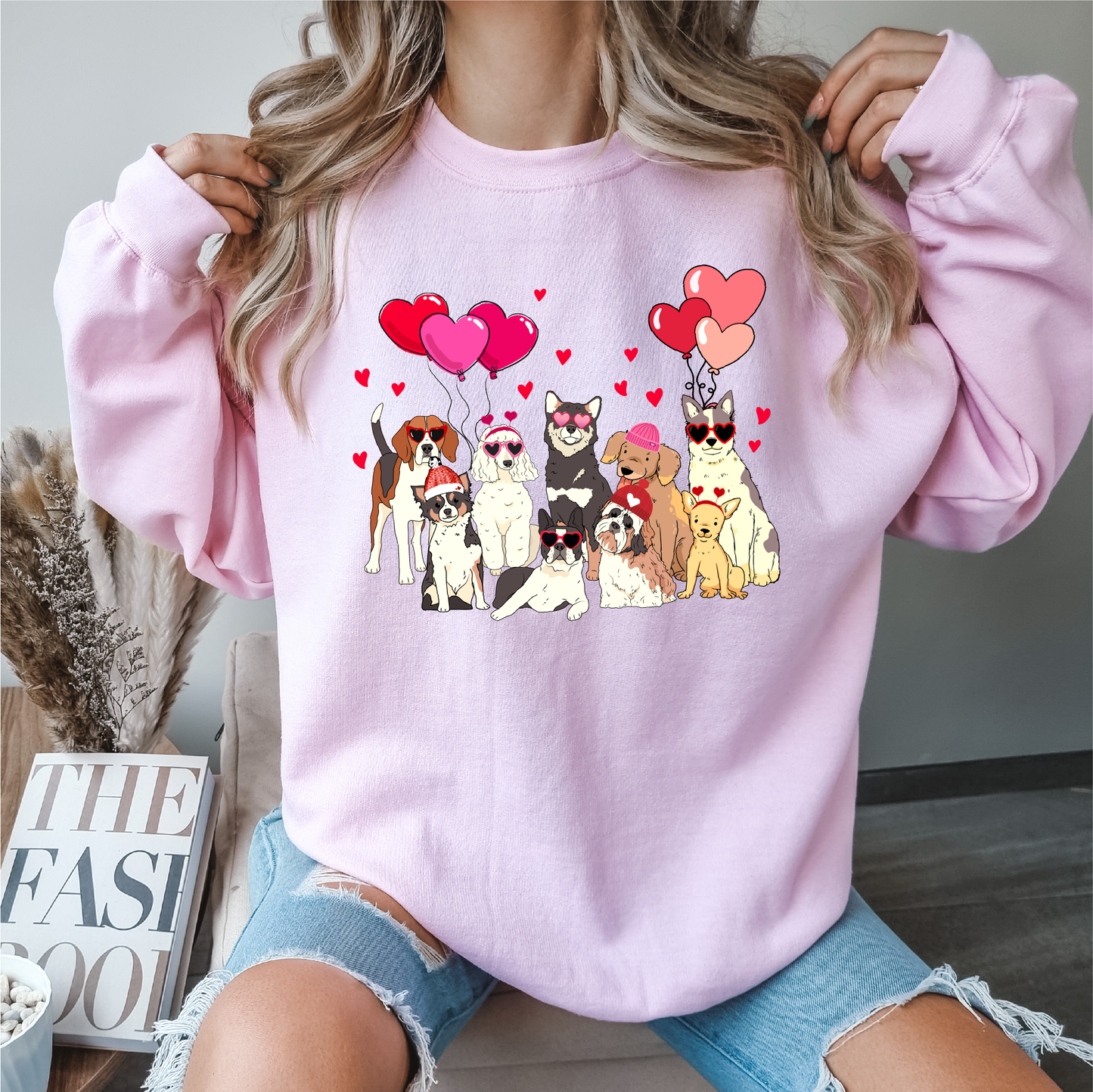 valentine dogs crewneck