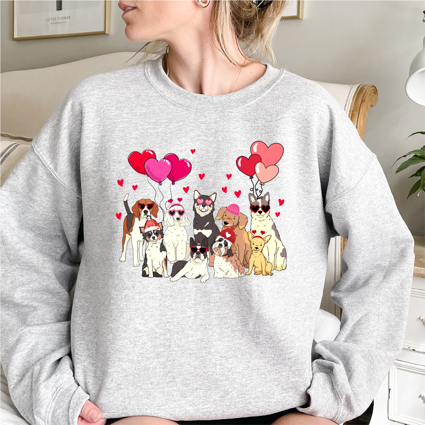 valentine dogs crewneck