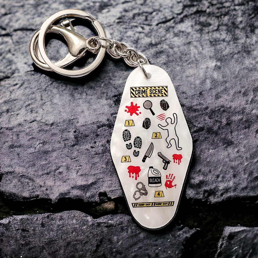 true crime keychain