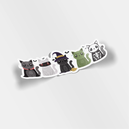 halloween cats vinyl sticker