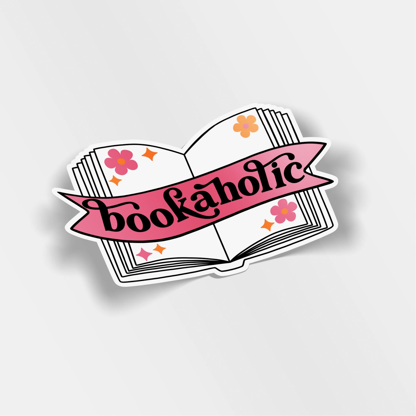 bookaholic vinyl sticker