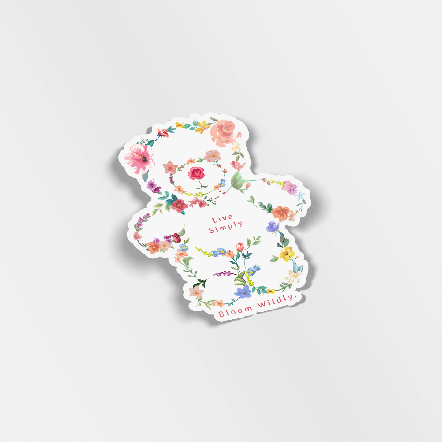 live simply bloom wildly vinyl sticker