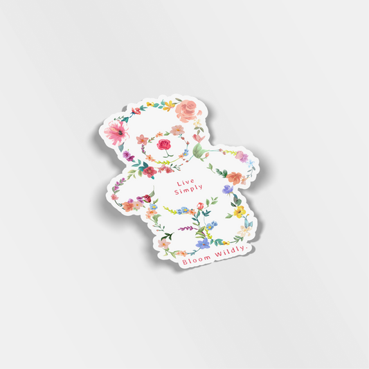 live simply bloom wildly vinyl sticker