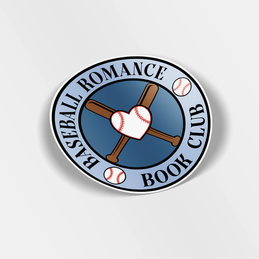 baseball romance book club vinyl sticker