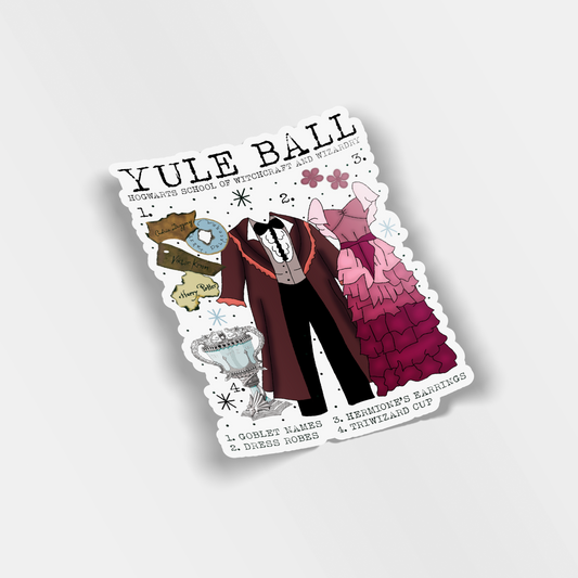 yule ball vinyl sticker