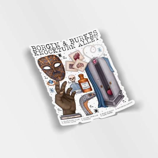 borgin & burkes vinyl sticker