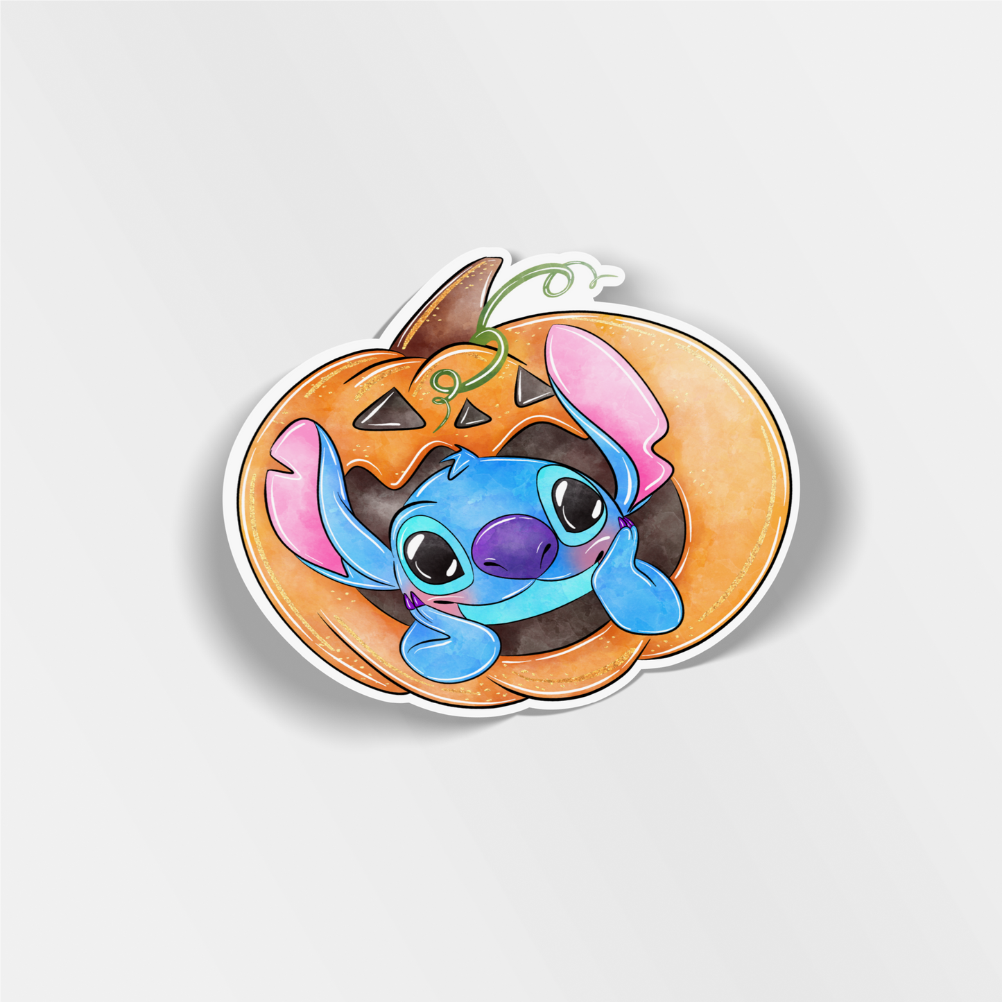 stitch pumpkin vinyl sticker