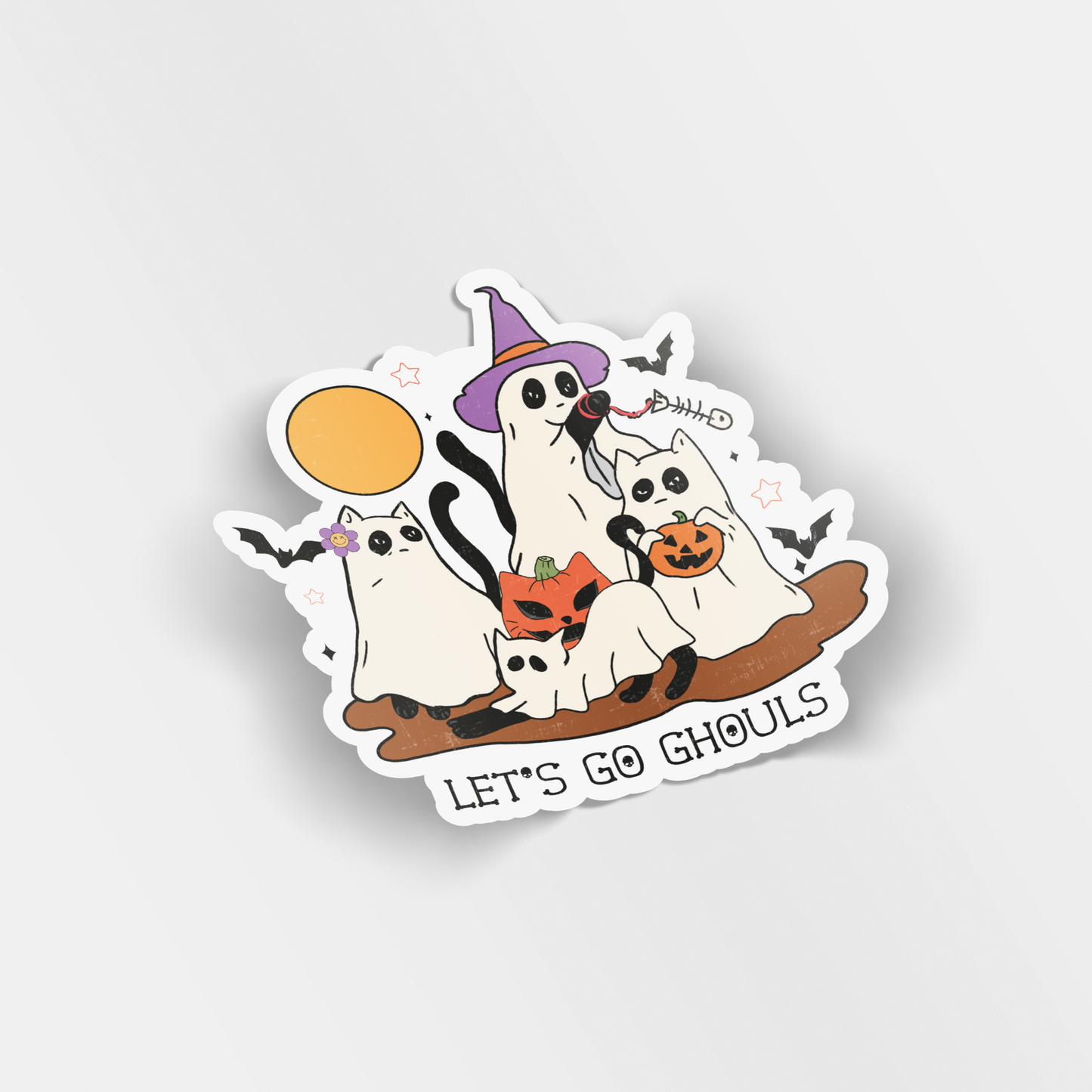 lets go ghouls vinyl sticker