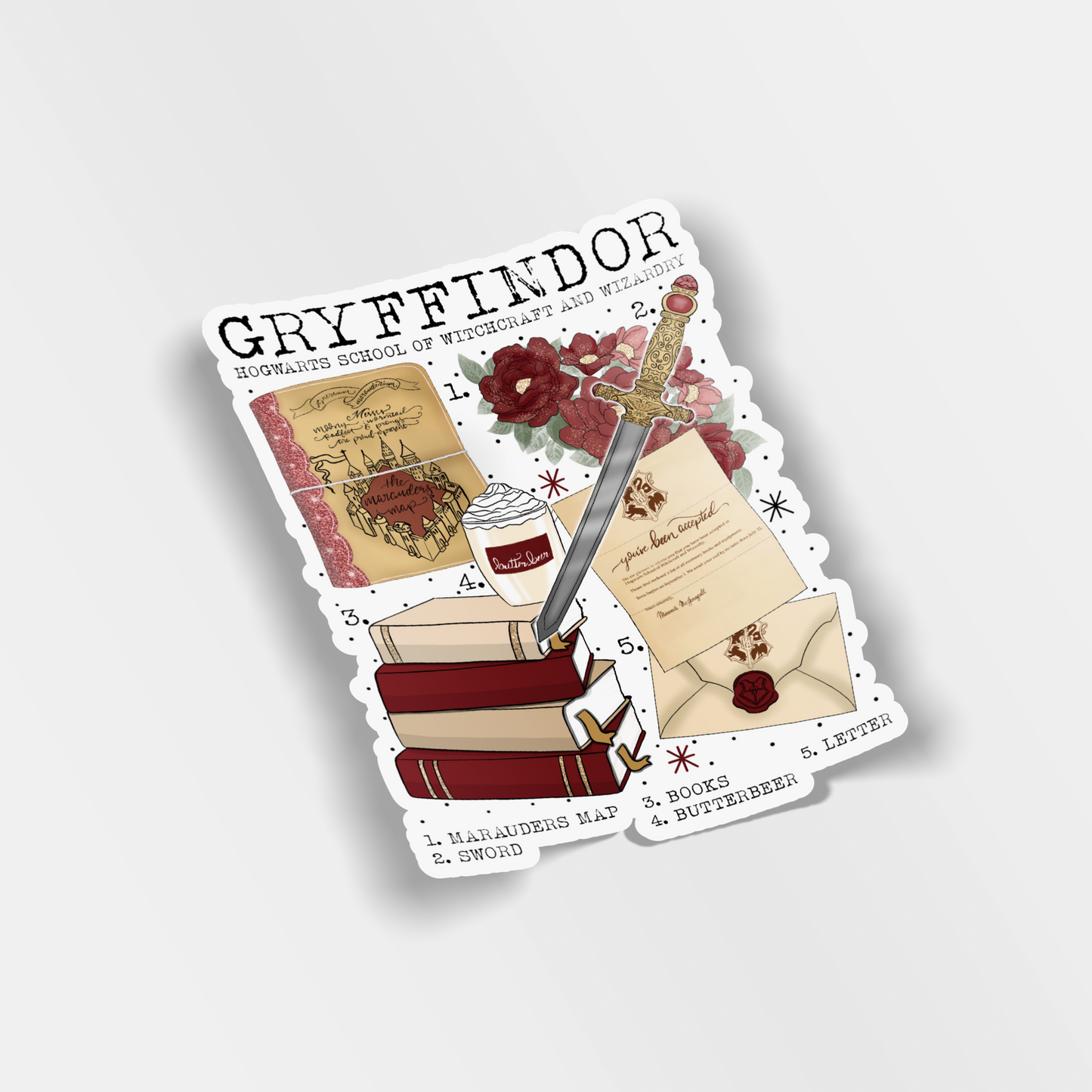 gryffindor vinyl sticker