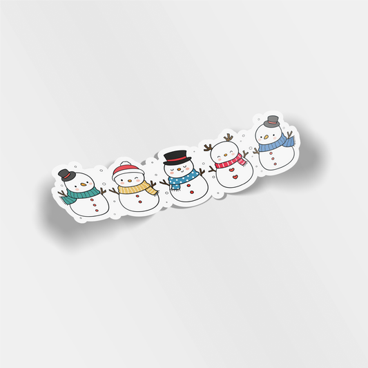 snowmen vinyl sticker