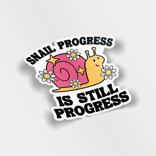 snail progress vinyl sticker