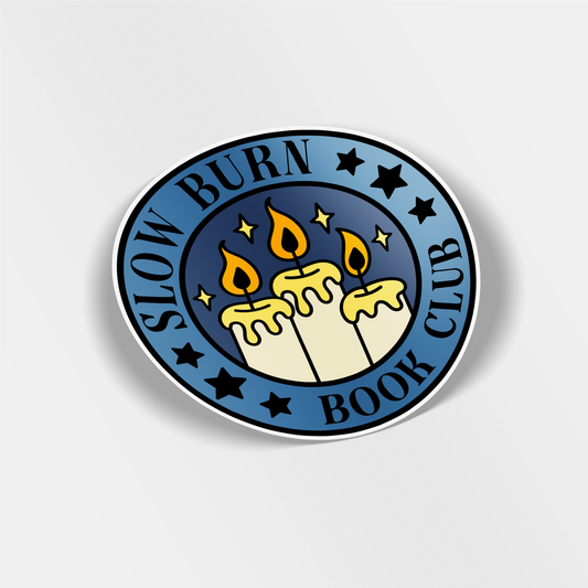 slow burn book club vinyl sticker