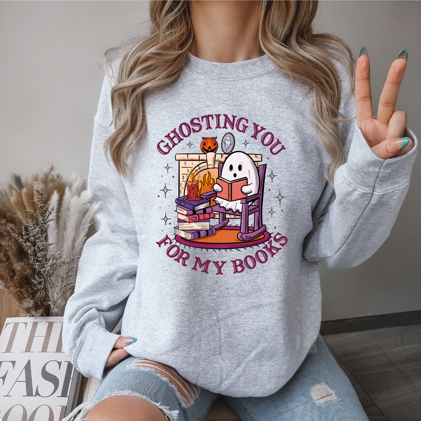 ghosting you for my books crewneck