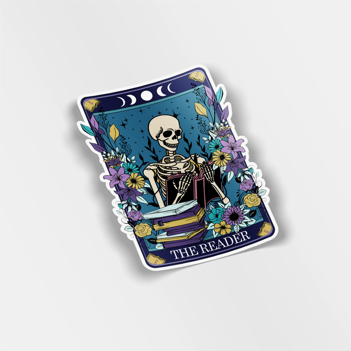 the reader tarot card vinyl sticker