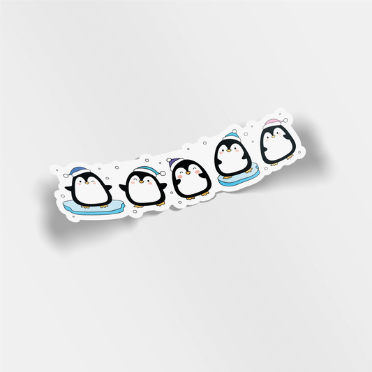 group of penguins vinyl sticker