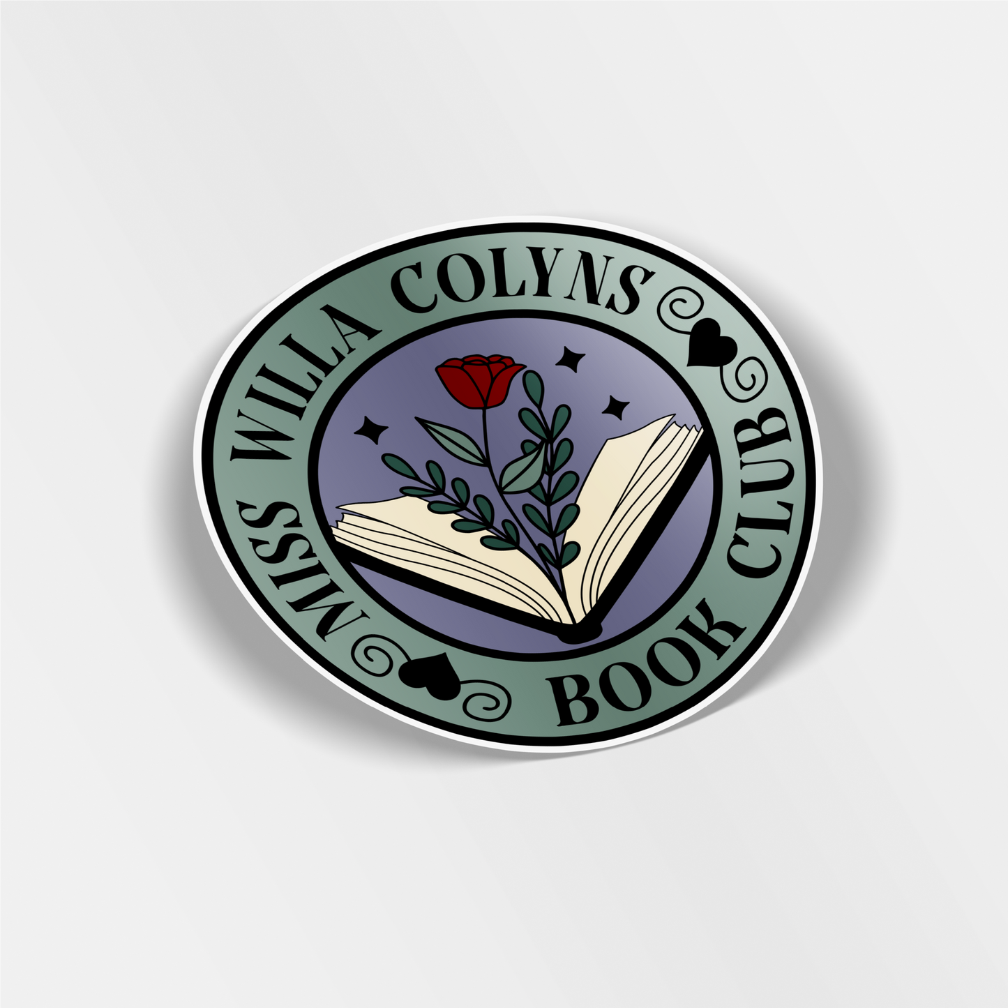 miss willa colyns book club vinyl sticker