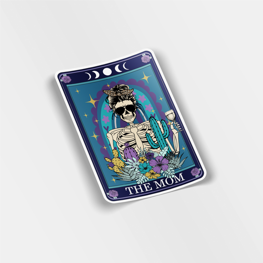 the mom tarot card vinyl sticker