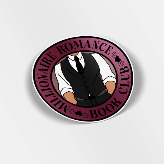 millionaire romance book club vinyl sticker