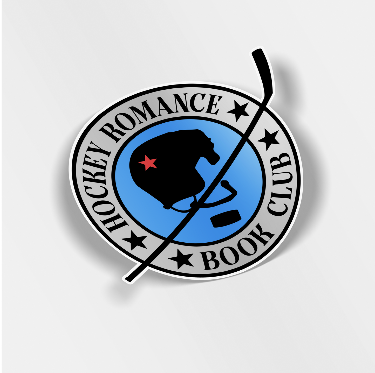 hockey romance book club vinyl sticker