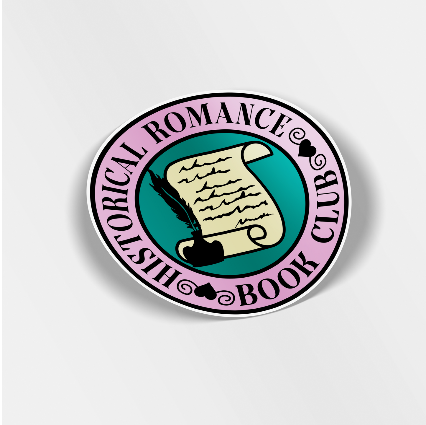 historical romance book club vinyl sticker