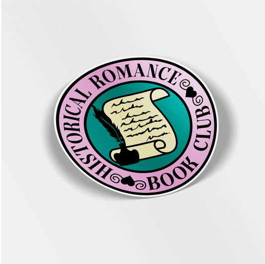 historical romance book club vinyl sticker