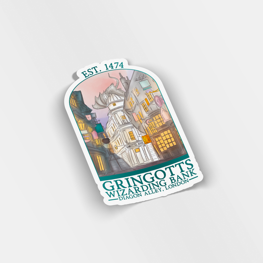 gringotts wizarding bank vinyl sticker