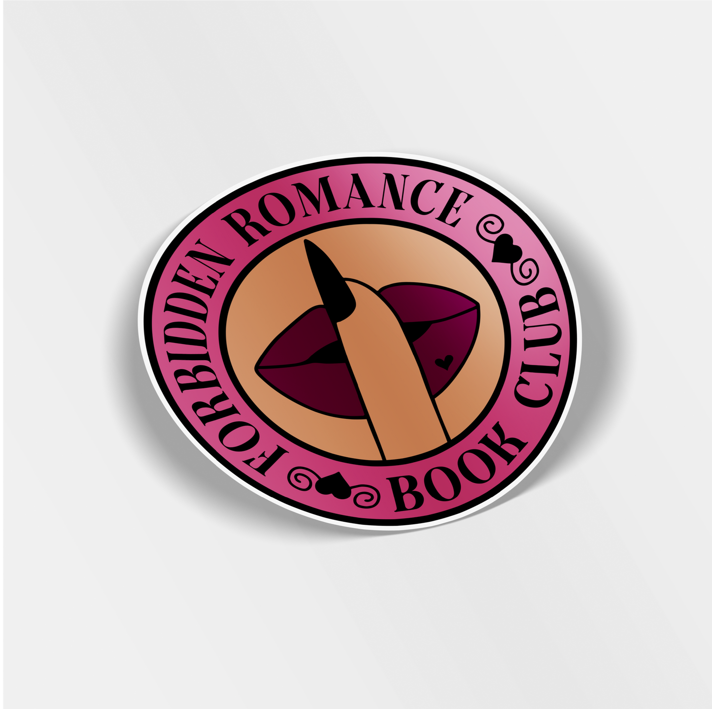 forbidden romance book club vinyl sticker