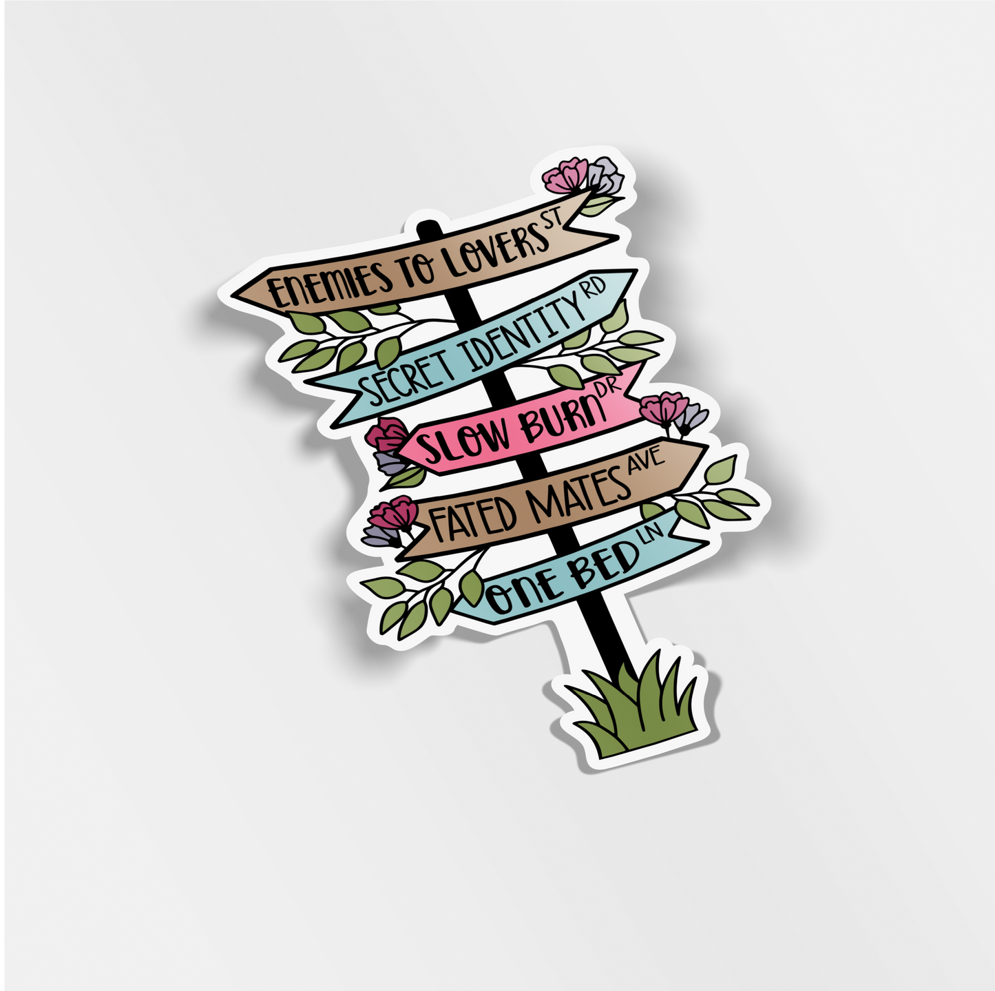 book tropes vinyl sticker