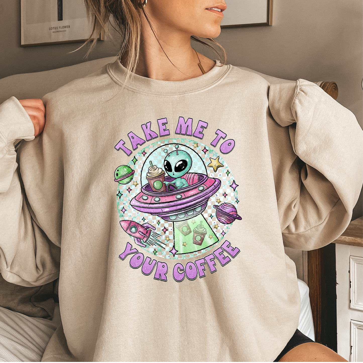 take me to your coffee crewneck