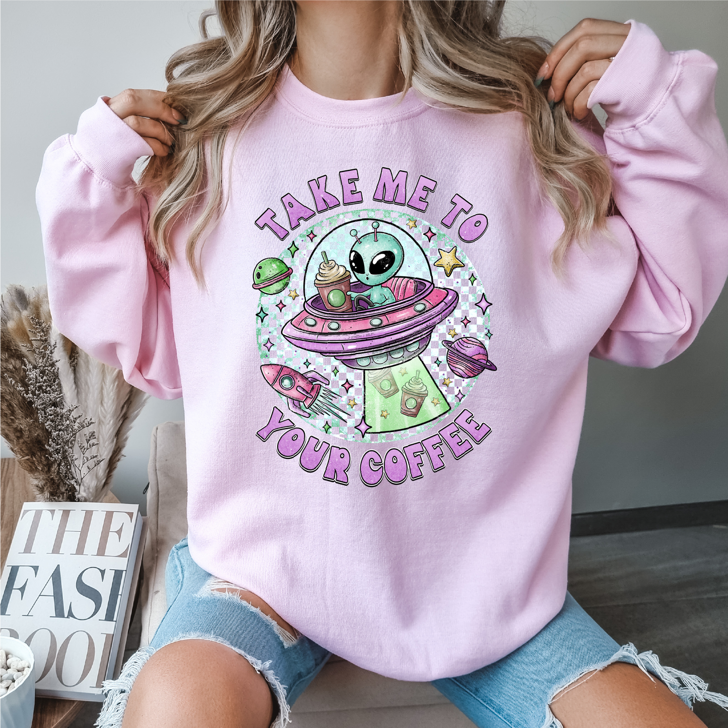 take me to your coffee crewneck