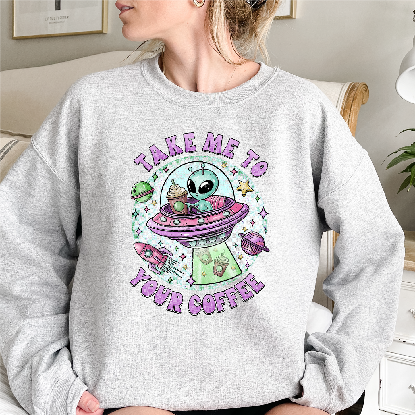 take me to your coffee crewneck