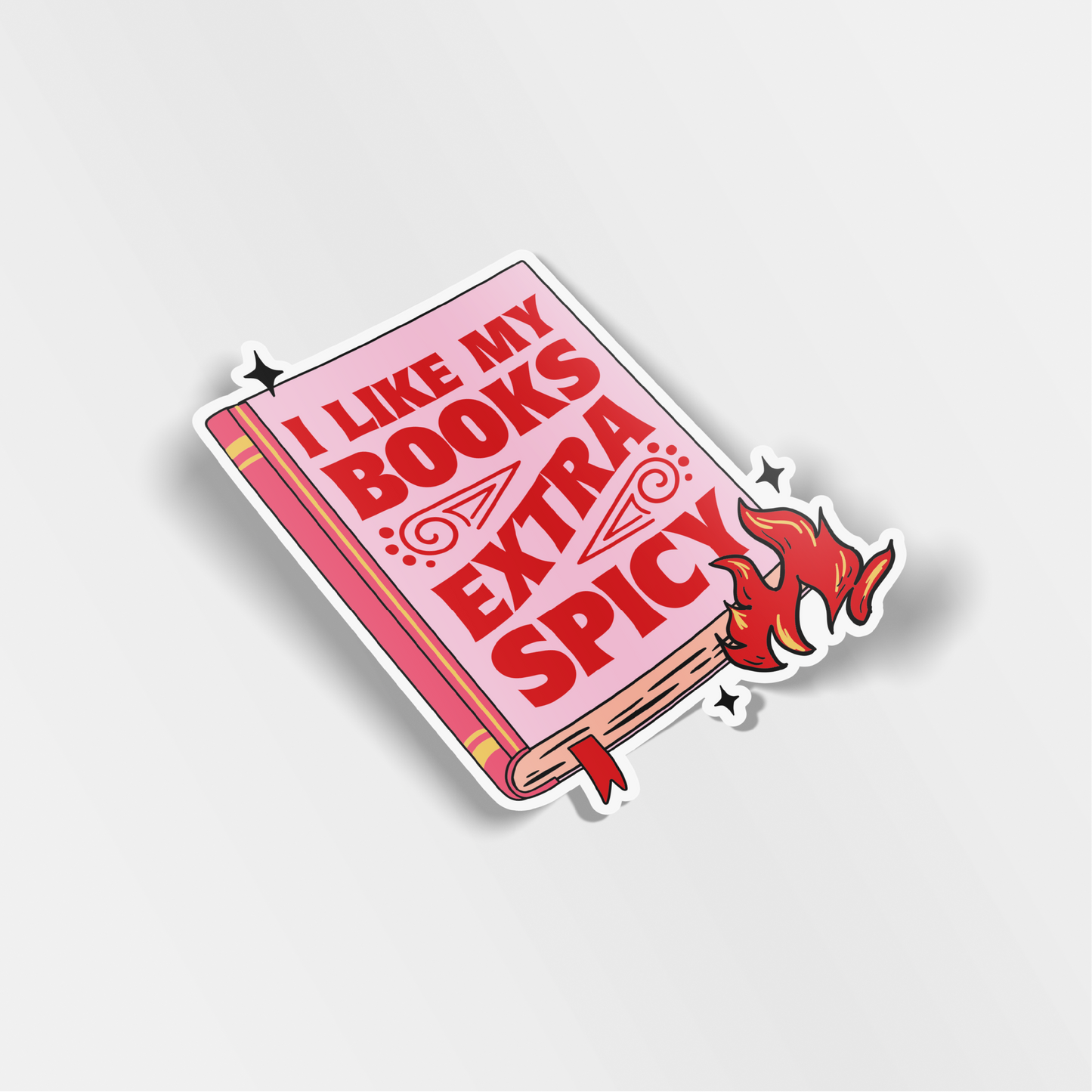 books extra spicy vinyl sticker