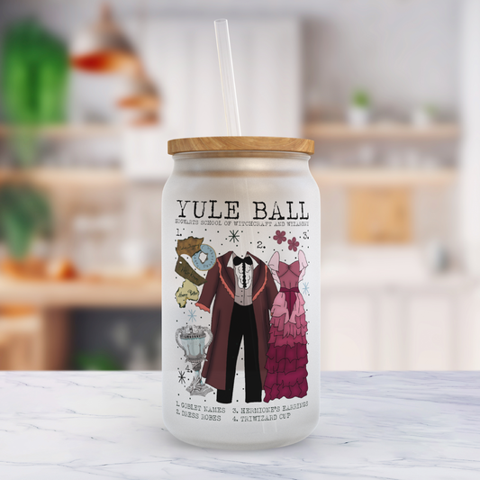 yule ball glass can