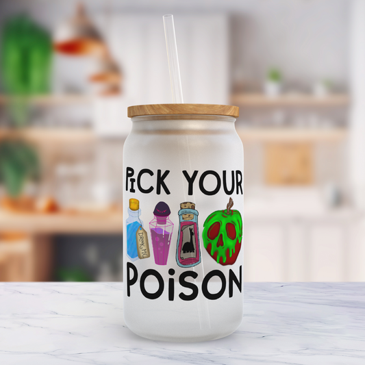 pick your poison glass can