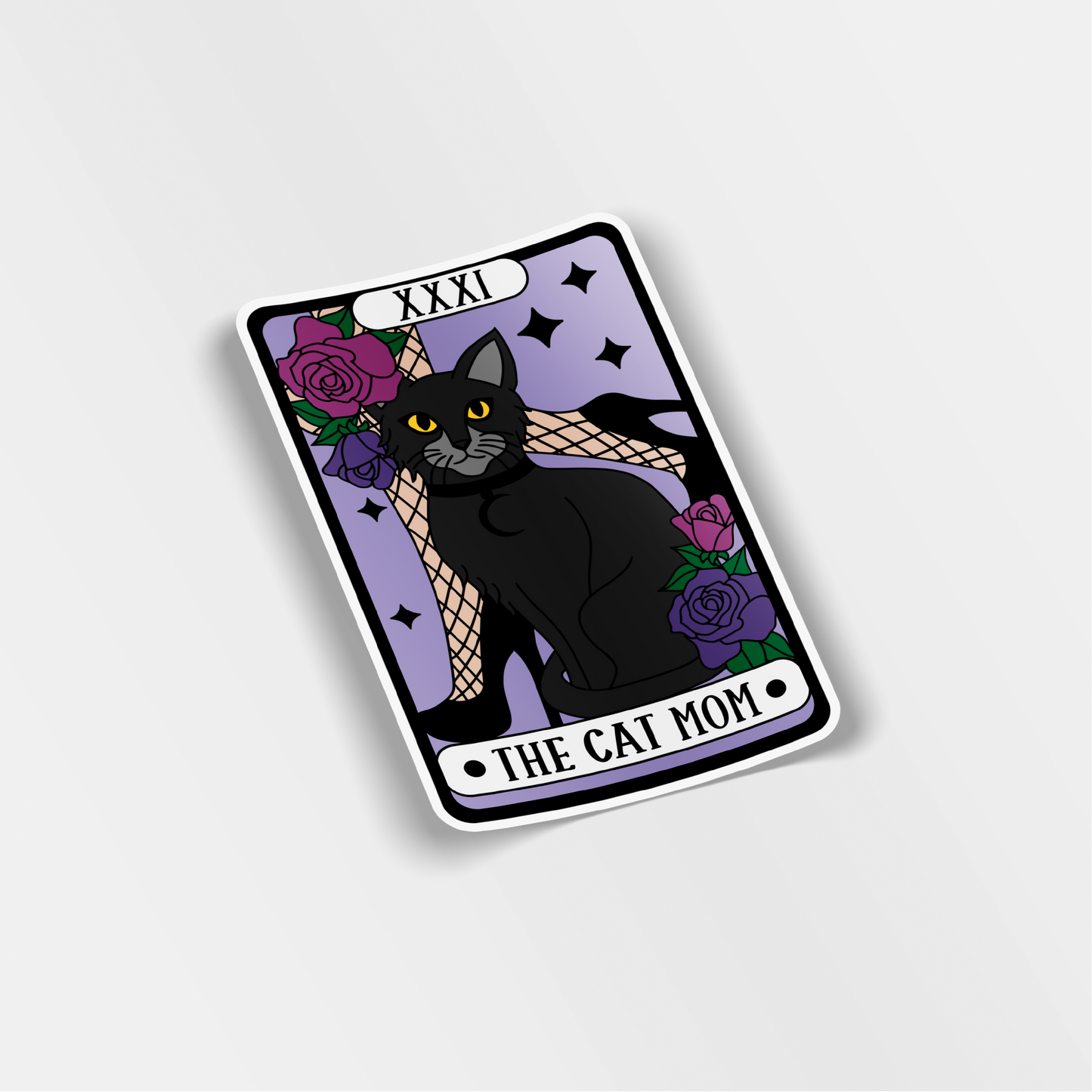 the cat mom vinyl sticker