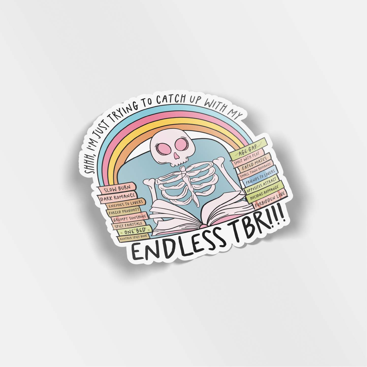 endless tbr vinyl sticker