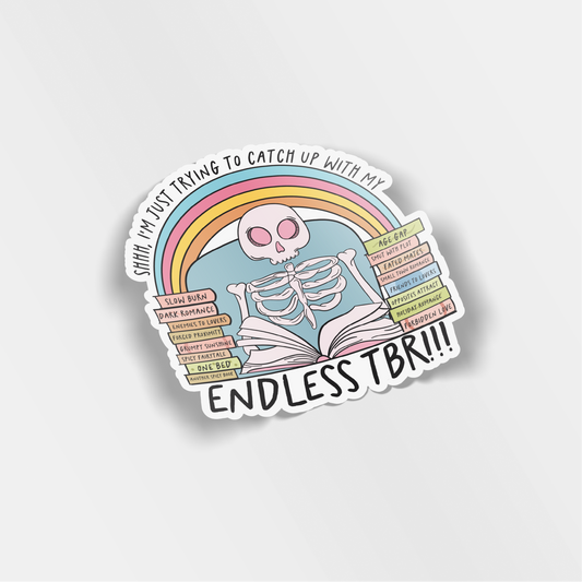 endless tbr vinyl sticker