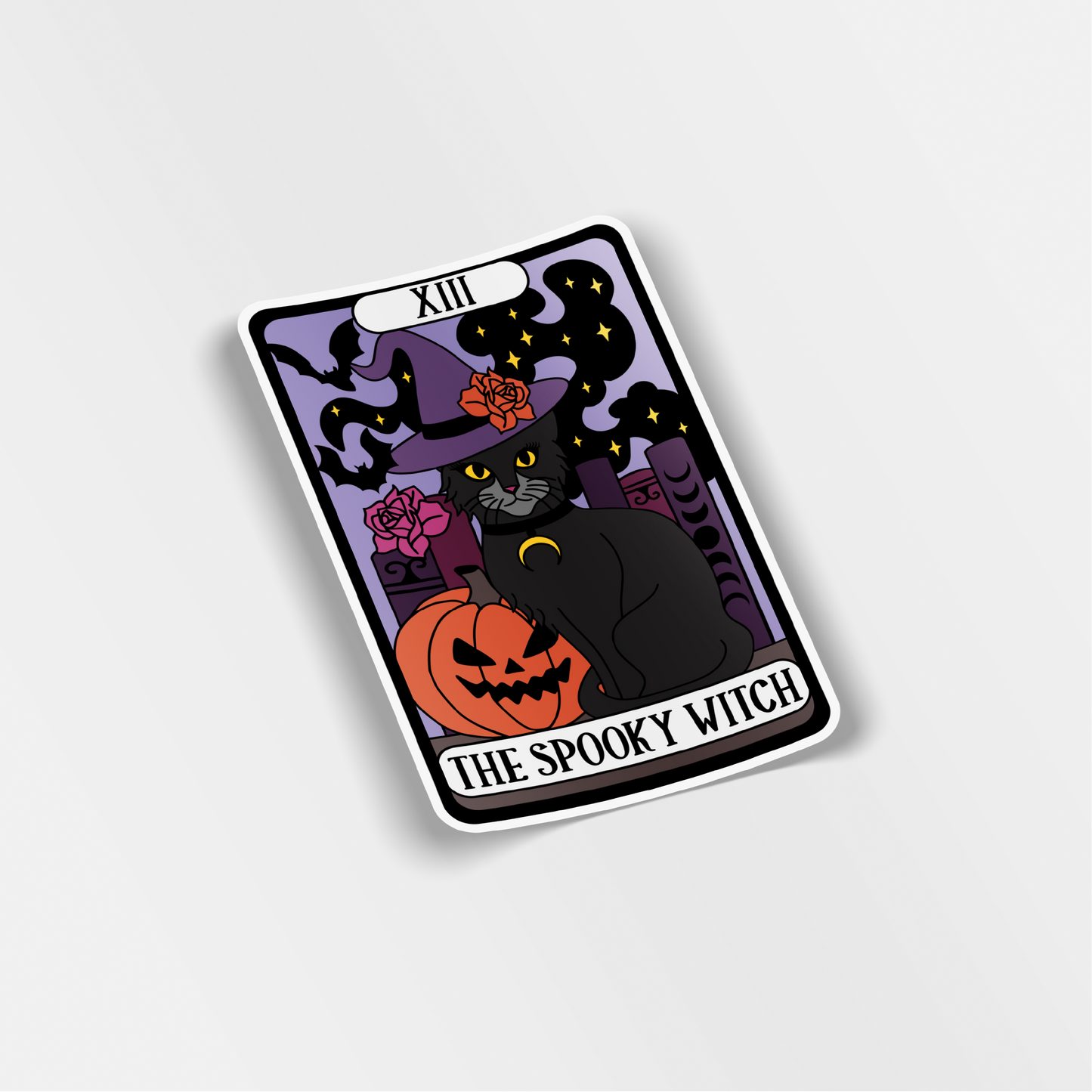 the spooky witch vinyl sticker