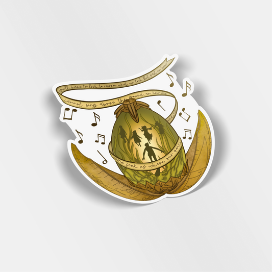 golden egg vinyl sticker