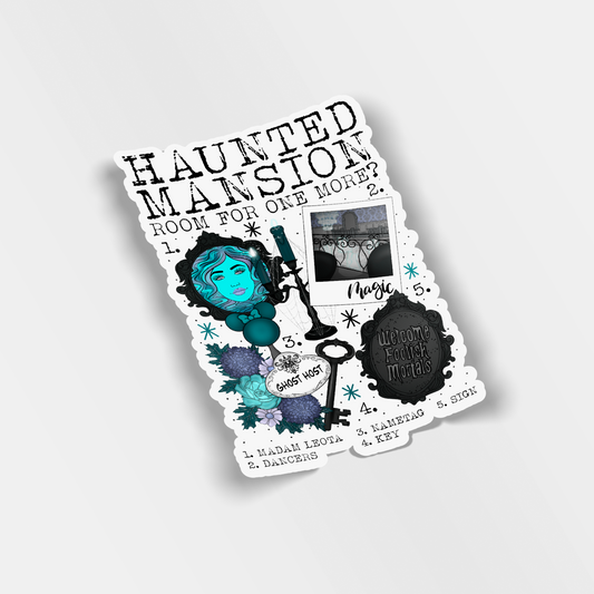 haunted mansion vinyl sticker