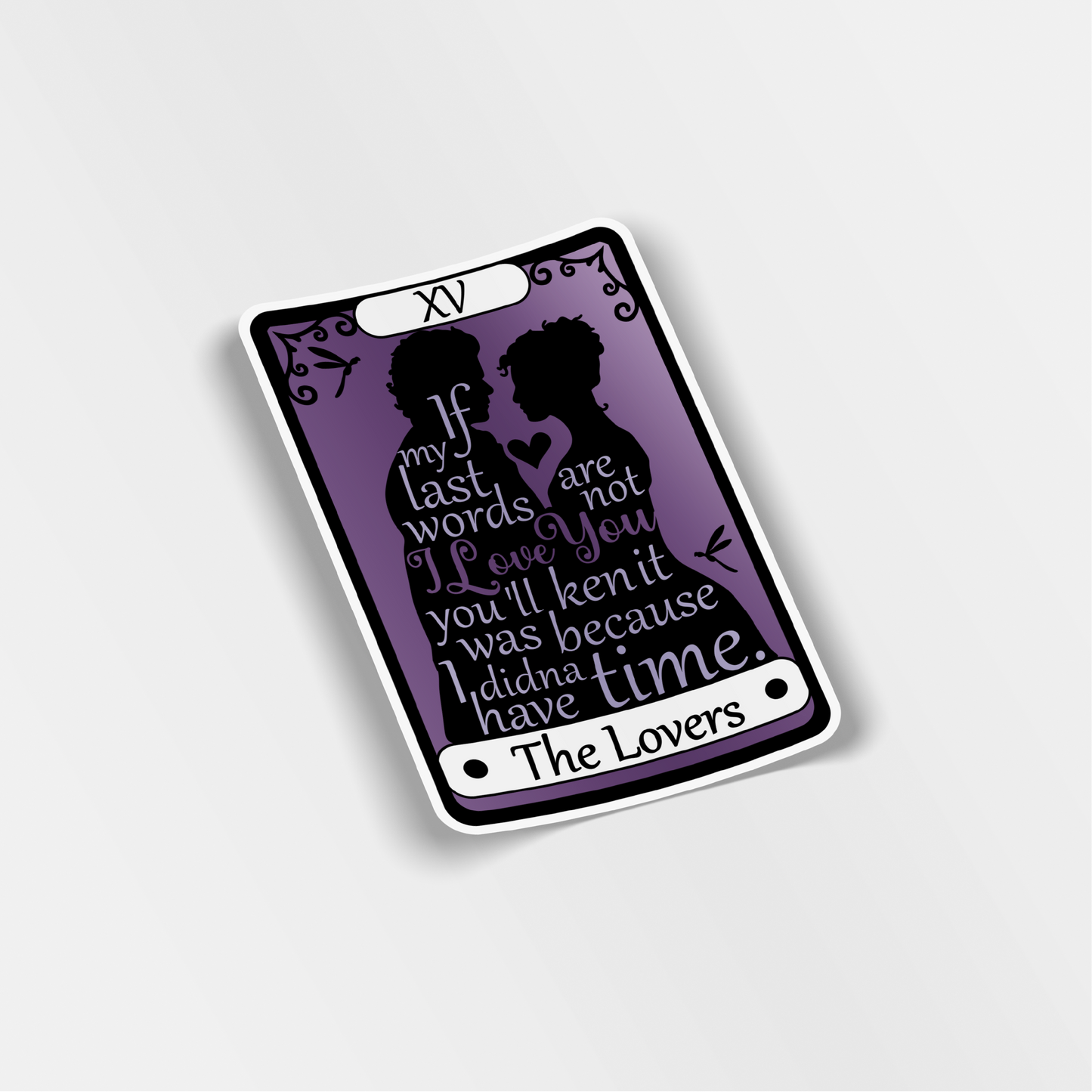 the lovers tarot card vinyl sticker