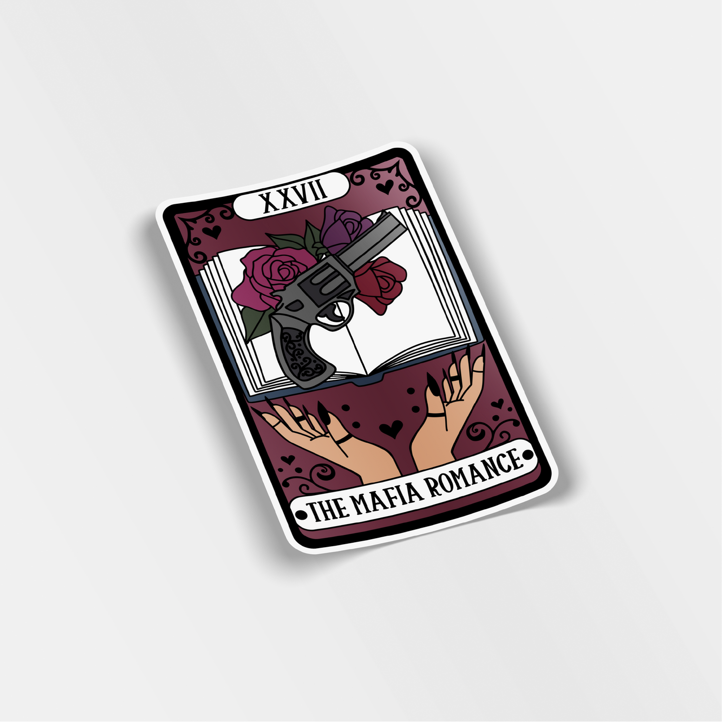 the mafia romance tarot card vinyl sticker