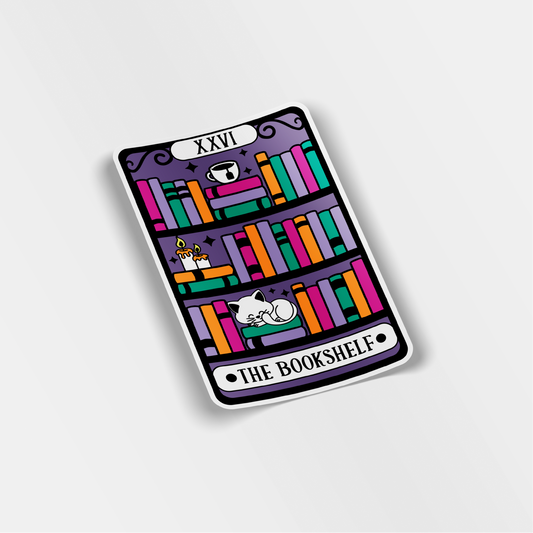 the bookshelf vinyl sticker