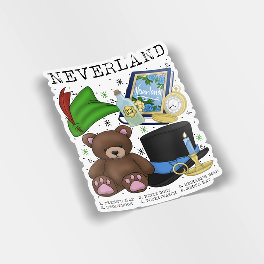 neverland vinyl sticker