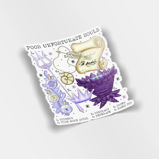 poor unfortunate souls vinyl sticker