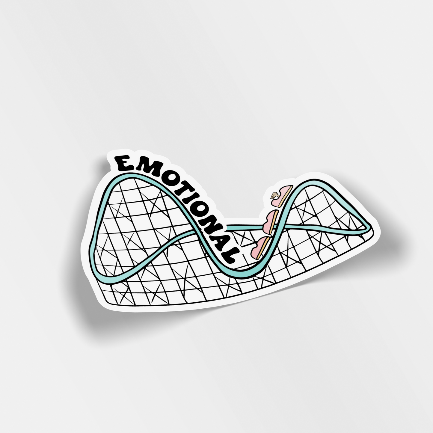 emotional rollercoaster vinyl sticker