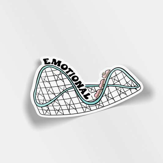 emotional rollercoaster vinyl sticker