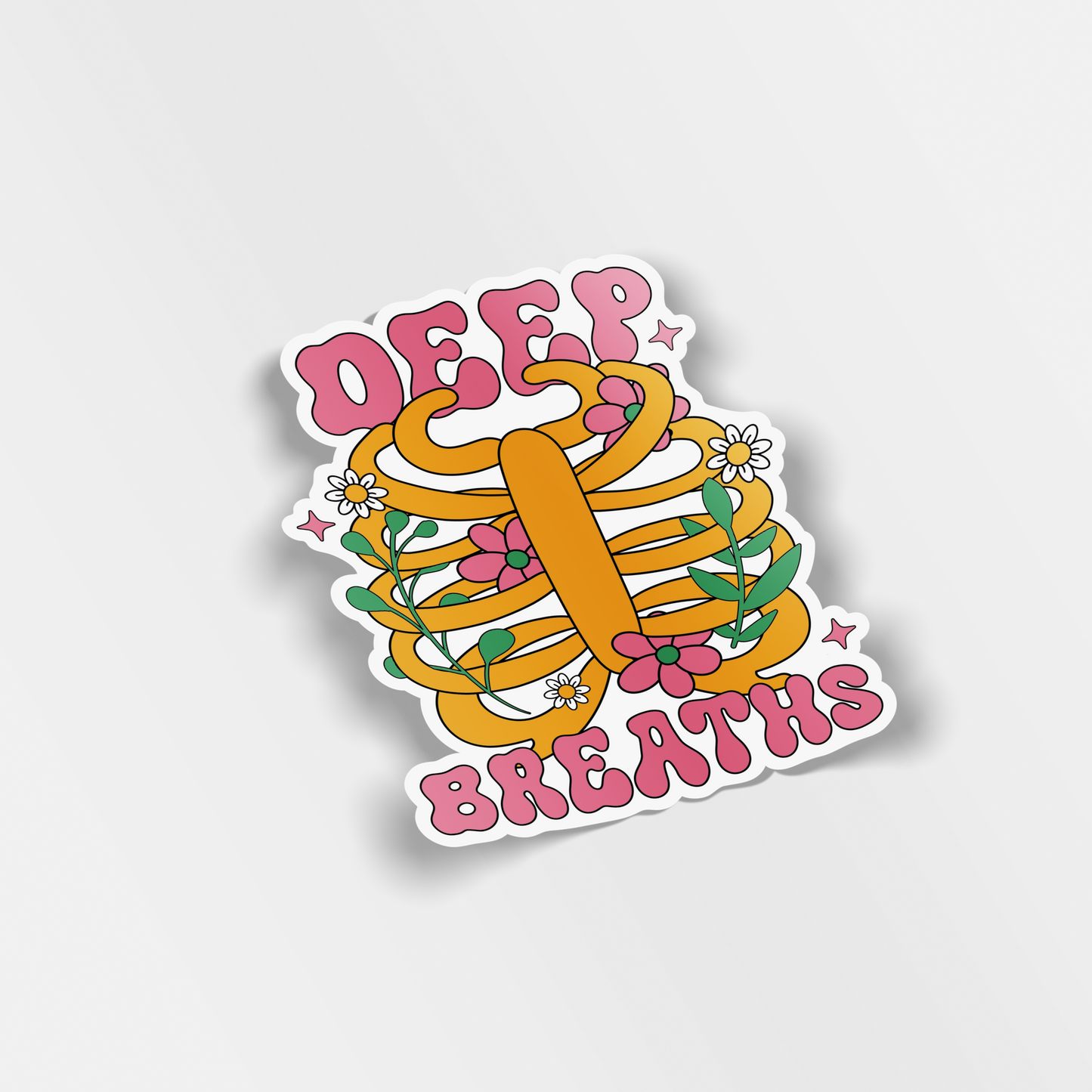 deep breaths vinyl sticker