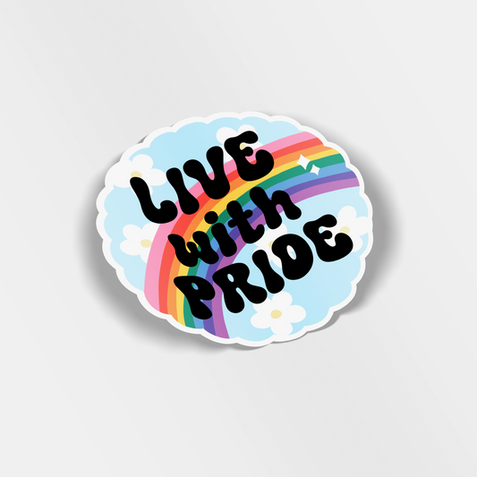 live with pride vinyl sticker